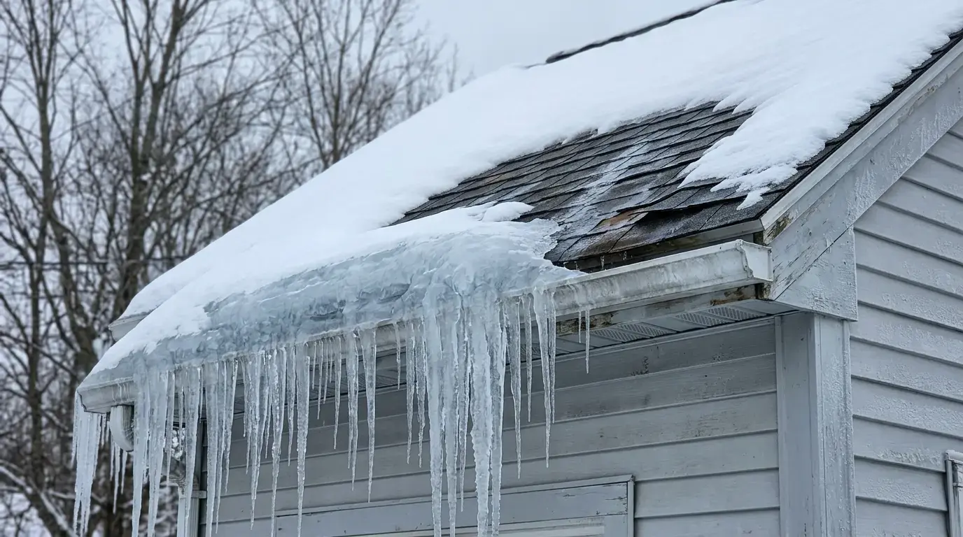 What causes ice dams on Connecticut roofs